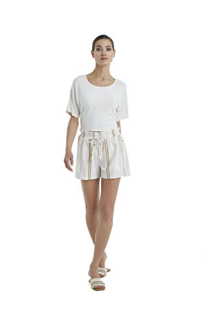 Blackspade Kadın Bej Şort 60405 