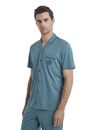 Blackspade Yeşil Melanj Erkek Pijama Takımı 40461