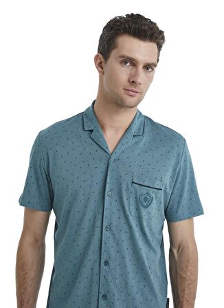 Blackspade Yeşil Melanj Erkek Pijama Takımı 40461