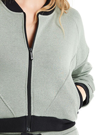 Blackspade Kadın Yeşil Tek Sweatshirt 60480 