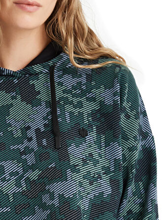 Blackspade 60473 Pamuklu Kapişonlu Kadın Sweatshirt DESENLI