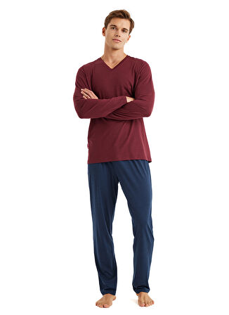 Blackspade Bordo Erkek Pijama Takımı 40575