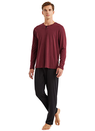 Blackspade Bordo Erkek Pijama Takımı 40579