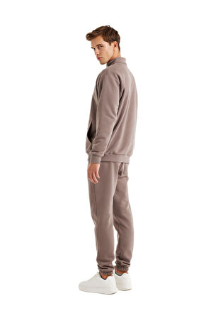 Blackspade Erkek Vizon Sweatshirt 40620 