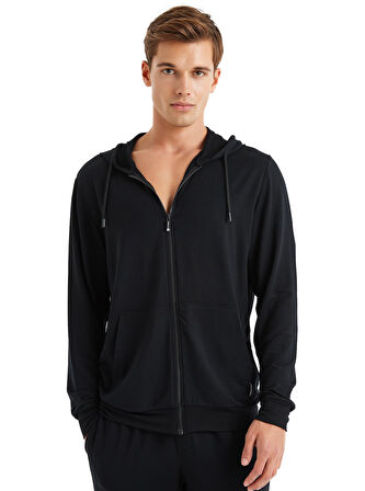 Blackspade Erkek Siyah Tek Kapüşonlu Sweatshirt 40608 