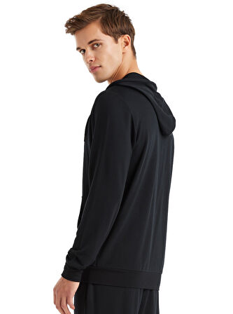 Blackspade Erkek Siyah Tek Kapüşonlu Sweatshirt 40608 