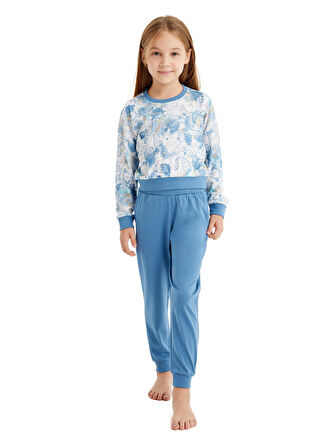 Blackspade Kız Çocuk Mavi Pijama Takımı 51637