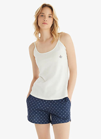 Blackspade Yuvarlak Yaka Düz Krem Kadın Pijama Takımı 51840