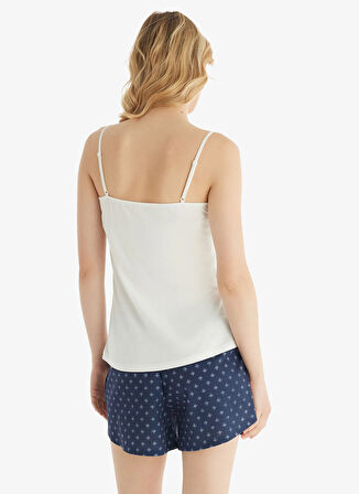 Blackspade Yuvarlak Yaka Düz Krem Kadın Pijama Takımı 51840