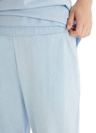 Blackspade Yuvarlak Yaka Düz Mavi Kadın Pijama Takımı 51846