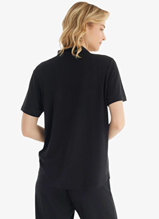 Blackspade Gömlek Yaka Düz Siyah Kadın Pijama Takımı 51803