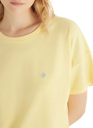 Blackspade Yuvarlak Yaka Düz Sarı Kadın T-Shirt 60547