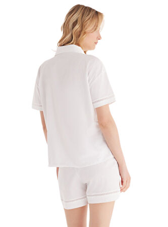 Blackspade Kadın Beyaz Şort Takım 51861 