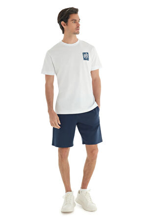 Blackspade Yuvarlak Yaka Düz Beyaz Erkek T-Shirt 40733