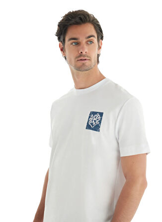 Blackspade Yuvarlak Yaka Düz Beyaz Erkek T-Shirt 40733
