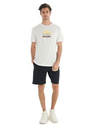 Blackspade Yuvarlak Yaka Düz Krem Erkek T-Shirt 40732