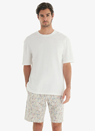 Blackspade Yuvarlak Yaka Düz Beyaz Erkek T-Shirt 40744