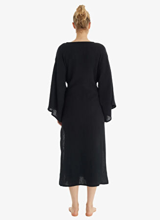Blackspade Düz Siyah Kadın Kaftan 10743