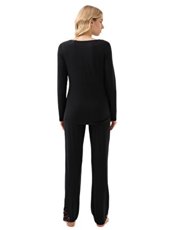Blackspade Kadın Siyah Pijama Takımı 51903 