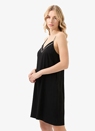 Blackspade Düz Siyah Kadın Gecelik 51909