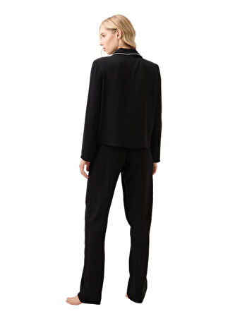 Blackspade Kadın Siyah Uzun Kol Pijama Takımı 51910 