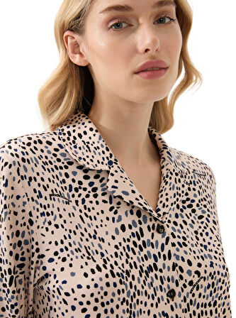 Blackspade Kadın Krem Uzun Kol Pijama Takımı 51918 