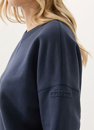 Blackspade Yuvarlak Yaka Düz Lacivert Kadın Sweatshırt 60604