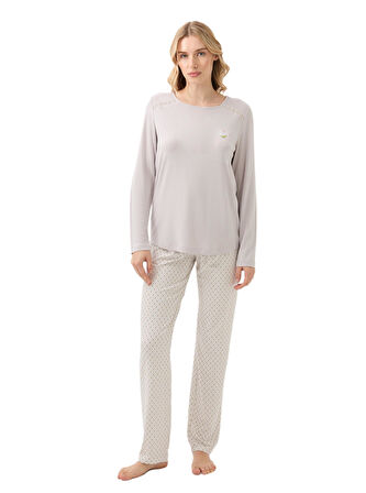 Blackspade Kadın Gri Pijama Takımı 51962 