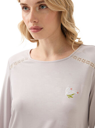 Blackspade Kadın Gri Pijama Takımı 51962 