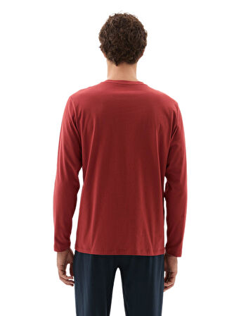 Blackspade Erkek Mürdüm Uzun Kol Pijama Takımı 40787 