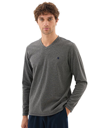 Blackspade Erkek Antrasit Uzun Kol Pijama Takımı 40800 