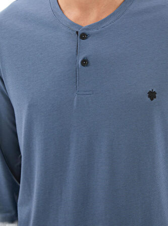 Blackspade Erkek Mavi Uzun Kol Pijama Takımı 40781 