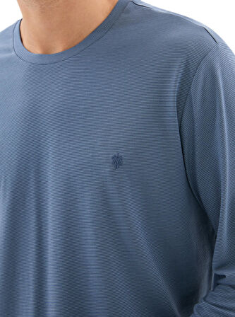 Blackspade Erkek Mavi Uzun Kol Pijama Takımı 40784 