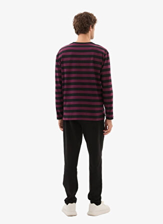 Blackspade Yuvarlak Yaka Çizgili Çok Renkli Erkek T-Shirt 40811