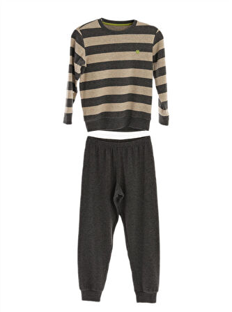 Blackspade Erkek Çocuk Antrasit Uzun Kol Pijama Takımı 40846 