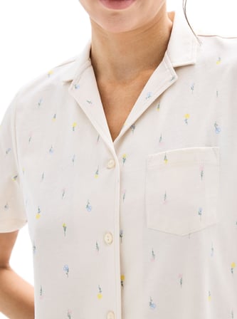 Blackspade Kadın Ekru Kısa Kol Pijama Takımı 52056
