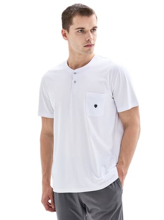 Blackspade Erkek Beyaz Kapri Pijama Takımı 40893