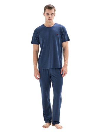Blackspade Erkek Lacivert Kısa Kol Pijama Takımı 40877