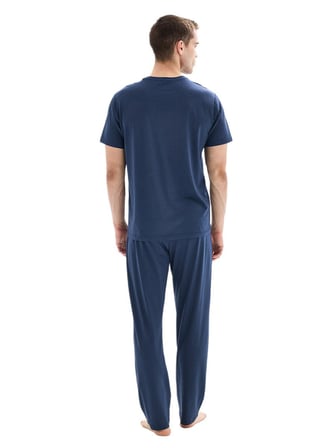 Blackspade Erkek Lacivert Kısa Kol Pijama Takımı 40877