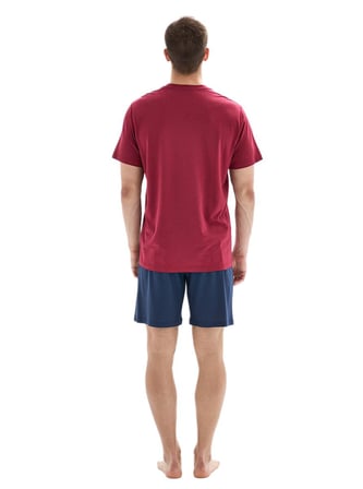 Blackspade Erkek Kırmızı Kısa Kol 3'lü Pijama Takımı 40878