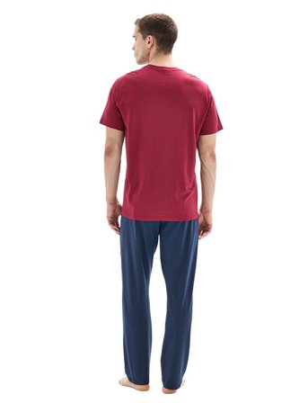 Blackspade Erkek Kırmızı Kısa Kol 3'lü Pijama Takımı 40878