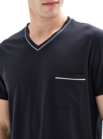 Blackspade Erkek Siyah Kısa Kol 3'lü Pijama Takımı 40871