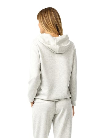 Blackspade Kadın Gri Melanj Kapüşonlu Sweatshirt 60673 