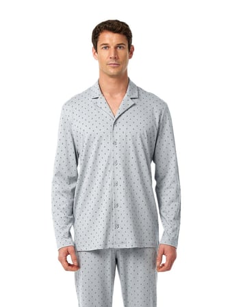 Blackspade Erkek Desenli Uzun Kol Pijama Takım 40972 
