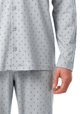 Blackspade Erkek Desenli Uzun Kol Pijama Takım 40972 