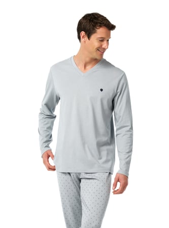 Blackspade Erkek Gri Uzun Kol Pijama Takım 40973 