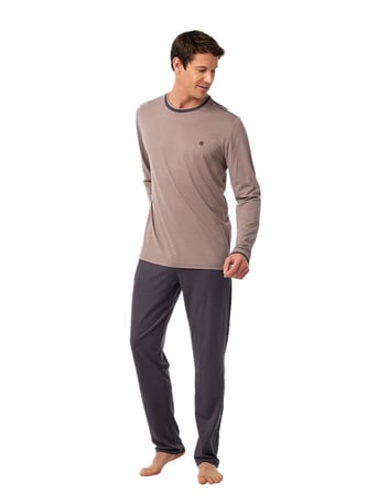 Blackspade Erkek Vizon Uzun Kol Pijama Takım 40976 
