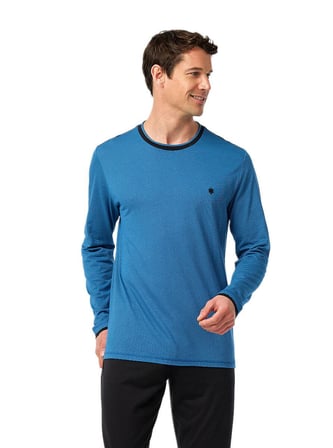 Blackspade Erkek Mavi Uzun Kol Pijama Takım 40976 