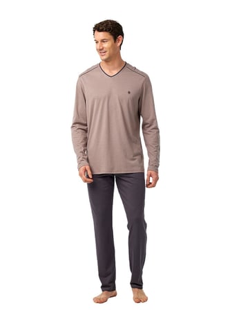 Blackspade Erkek Vizon Uzun Kol Pijama Takımı 40977 