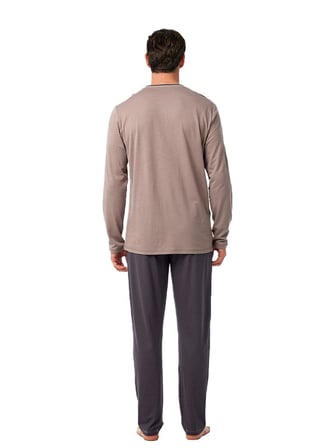 Blackspade Erkek Vizon Uzun Kol Pijama Takımı 40977 